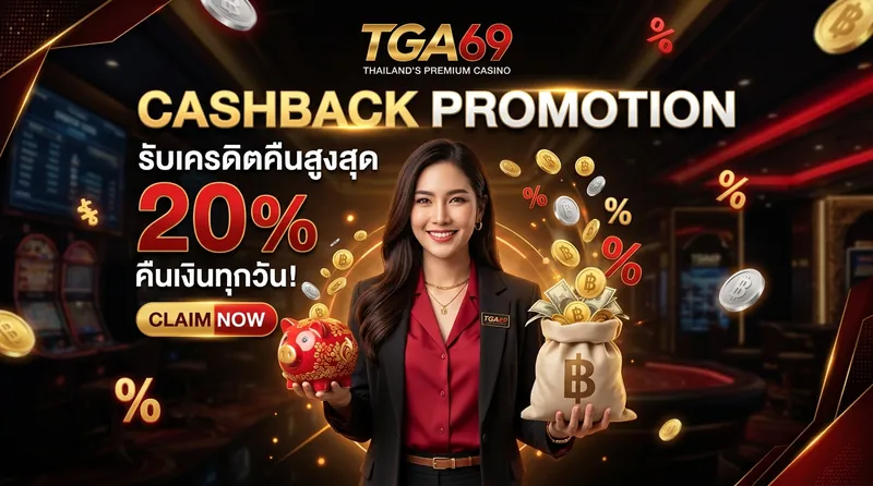 tga69 แคชแบ็คคืนยอดเสีย 10% ทุกวัน ไม่มีขั้นต่ำ